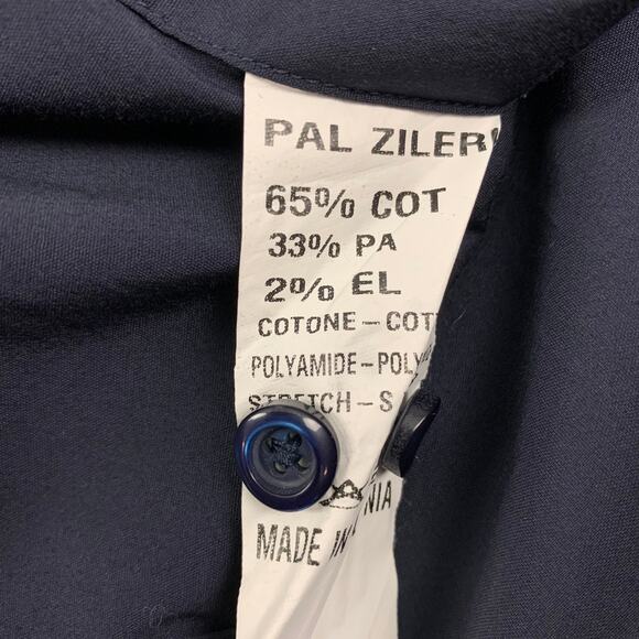 LAB by PAL ZILERI Size M Navy Cotton Blend Button Down Long Sleeve Shirt - Picture 4 of 5
